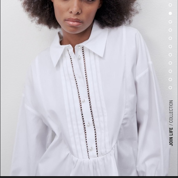 Zara Voluminous Poplin Dress - Picture 2 of 14